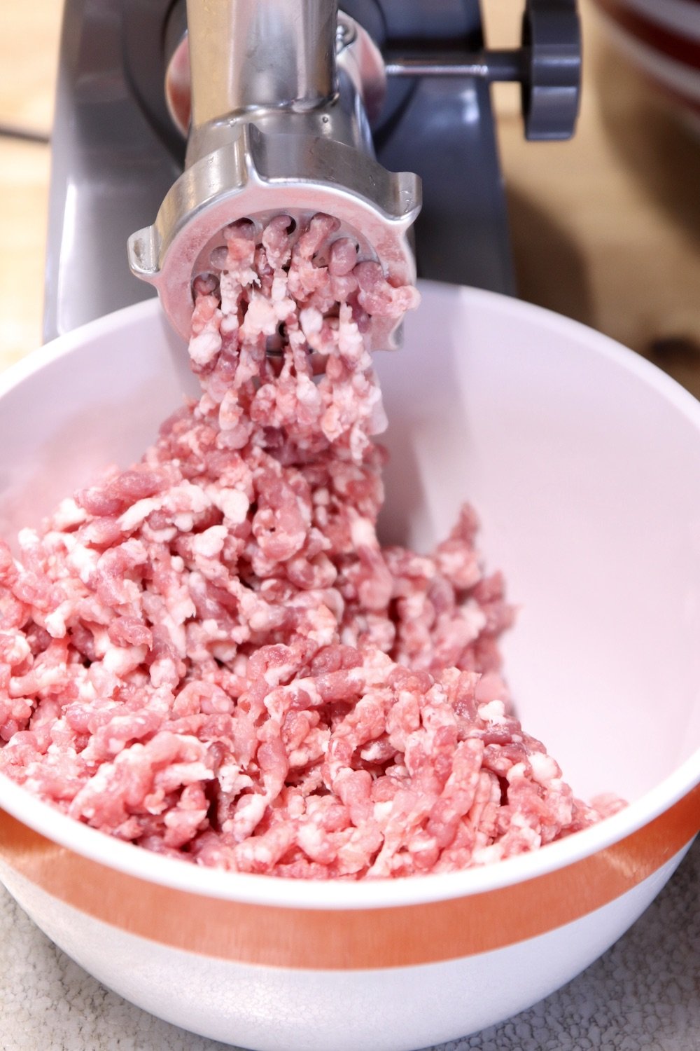 grinding pork for sausage