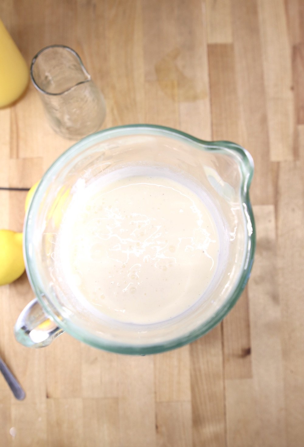 frosted lemonade in a blender