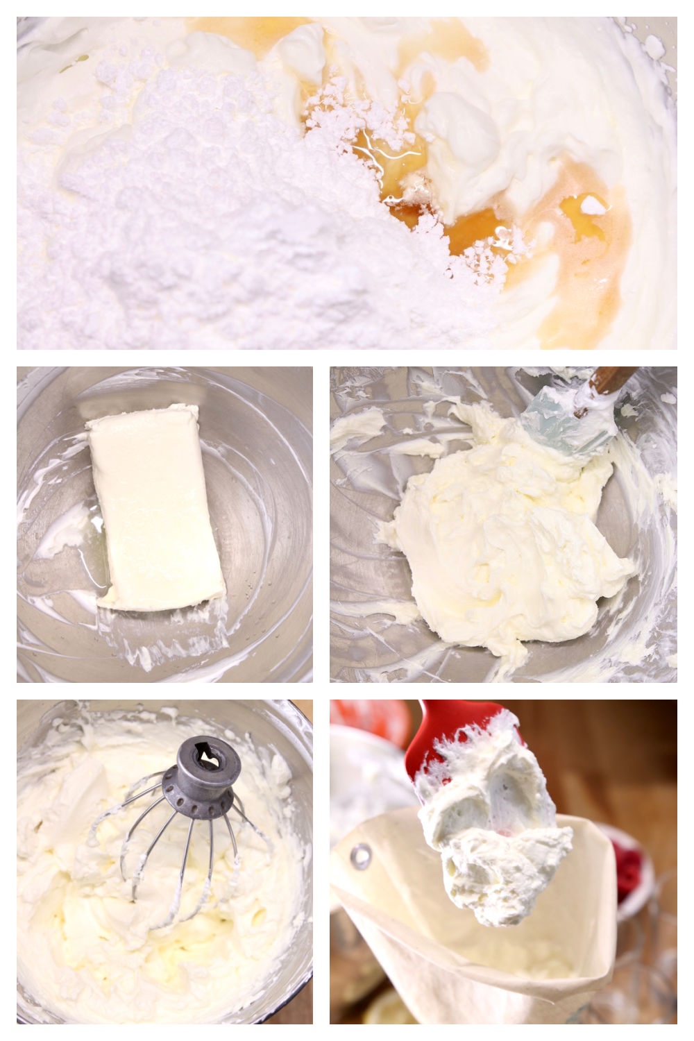 collage making no bake cheesecake filling
