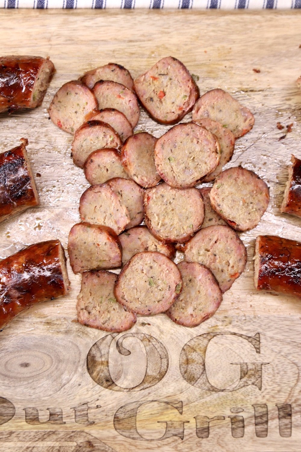 Sliced smoked sausage