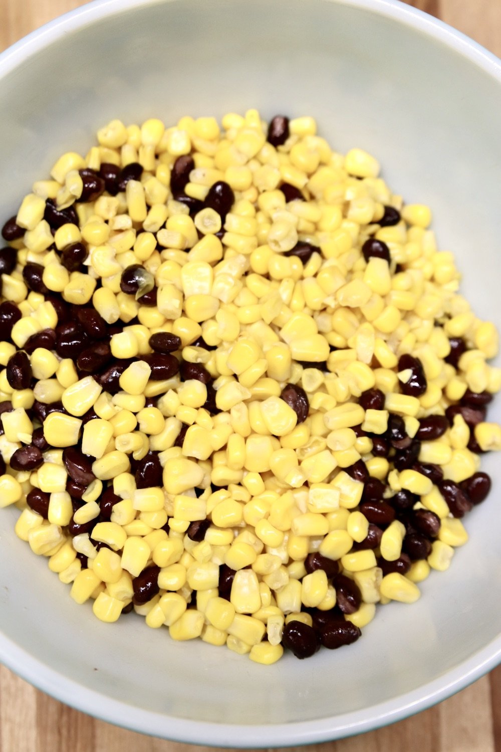 bowl with black beans and corn