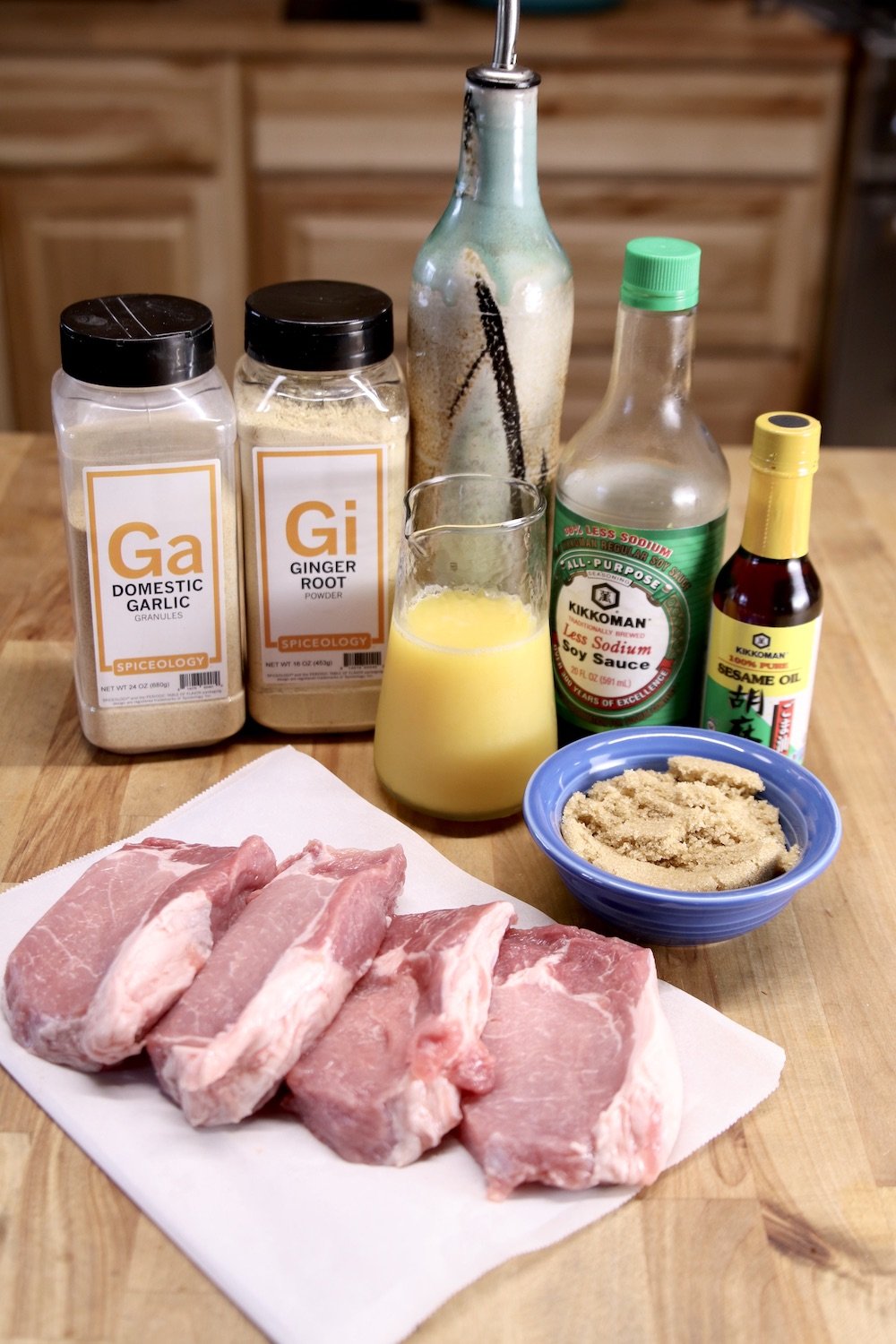 ingredients for Asian Marinated Pork Chops