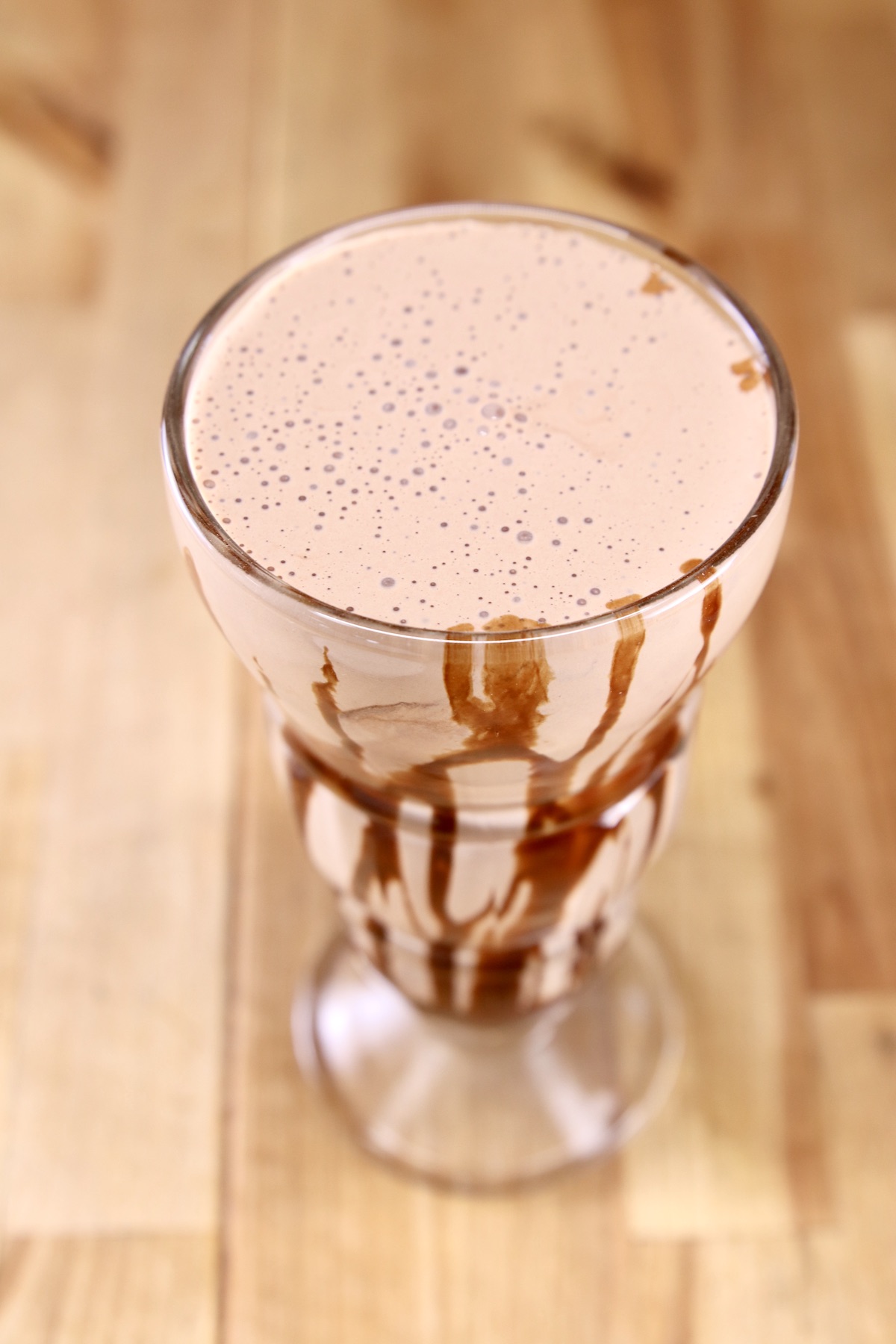 Chocolate Irish Cream Milkshake in a tall glass