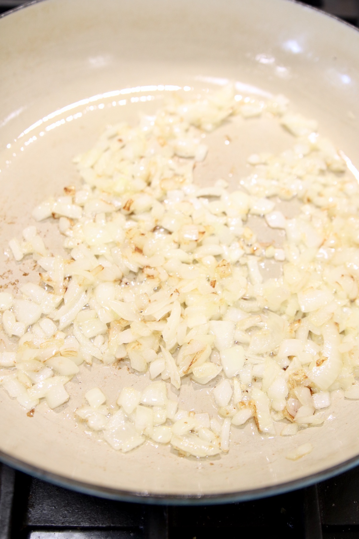diced onions cooked in butter