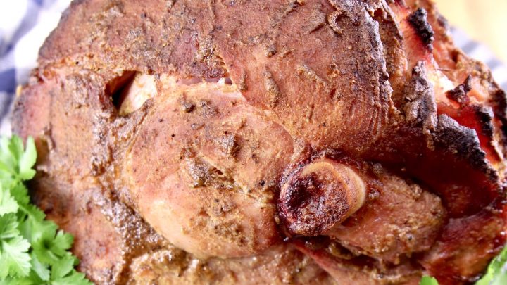 Mustard glazed ham