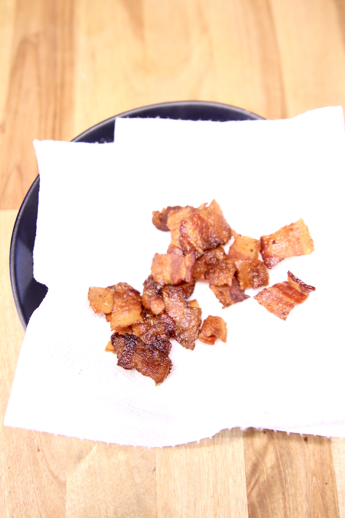 crispy bacon on a paper towel lined plate