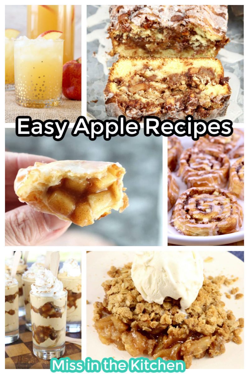 Easy Apple Desserts & Drinks Collage