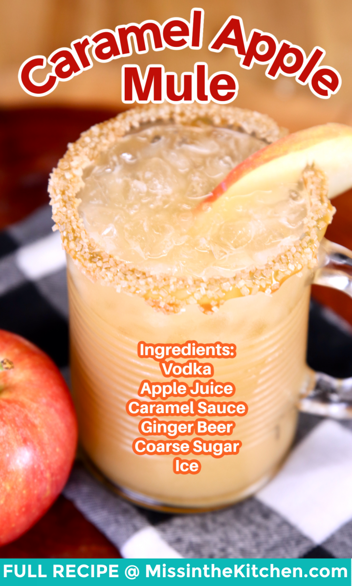 Caramel Apple Mule with text overlay