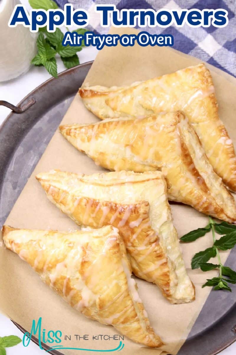 Apple Turnovers on a platter.