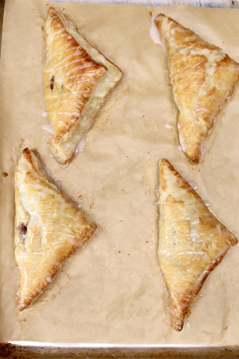 Triangular Apple Easy Apple Turnovers (Air Fryer or Oven Recipe) - Miss in the Kitchen