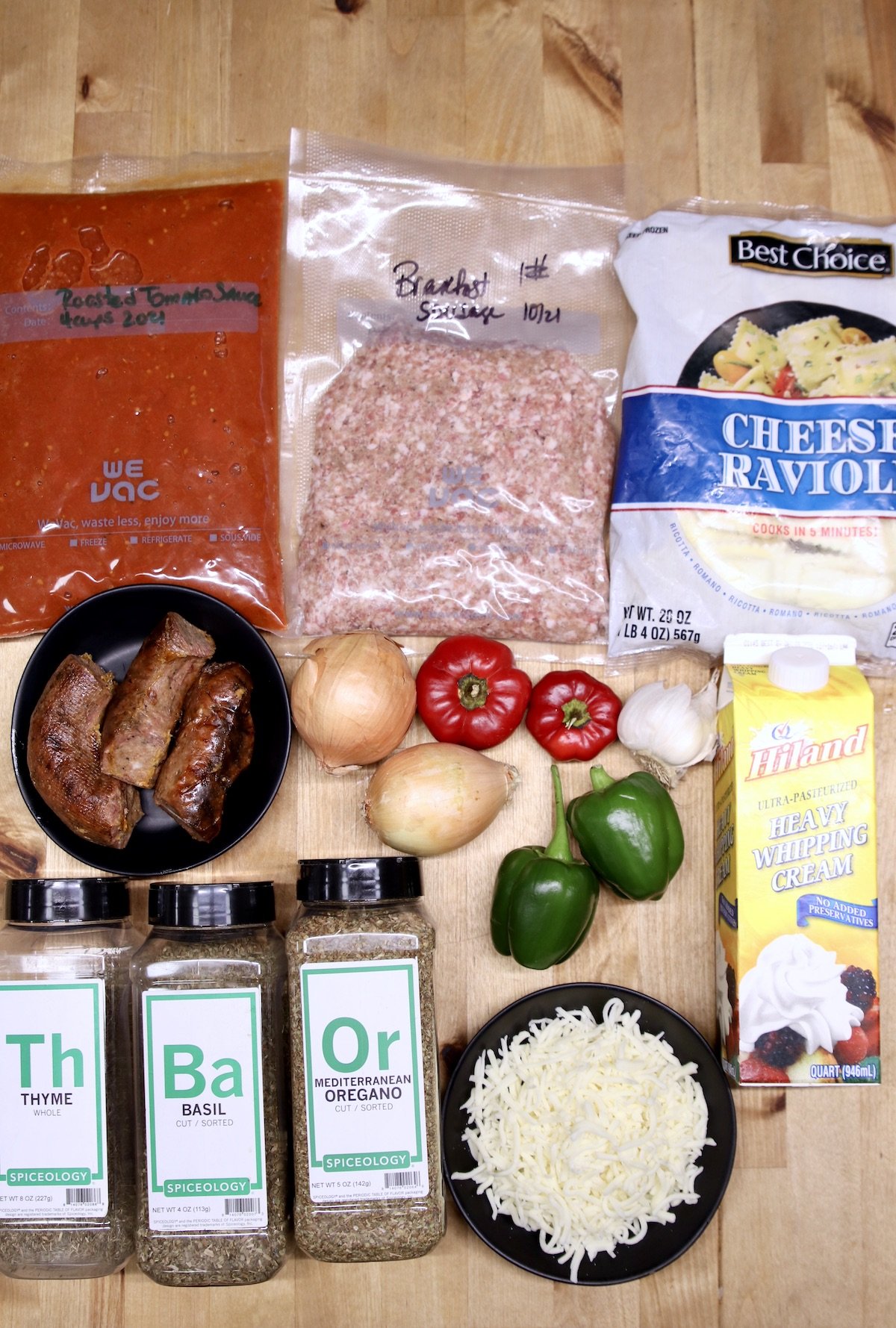 ingredients for meat sauce