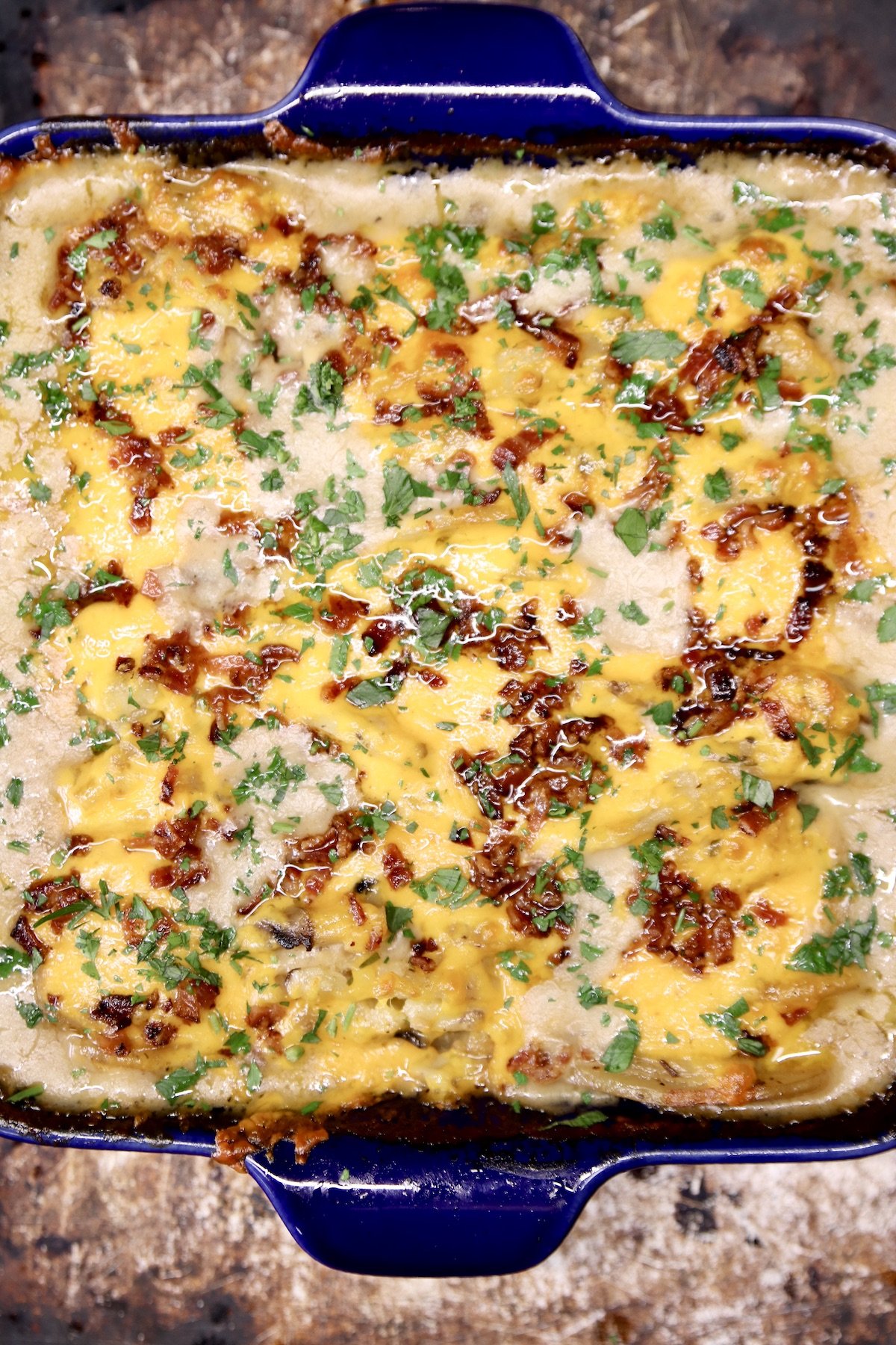 cheese and bacon scalloped potatoes