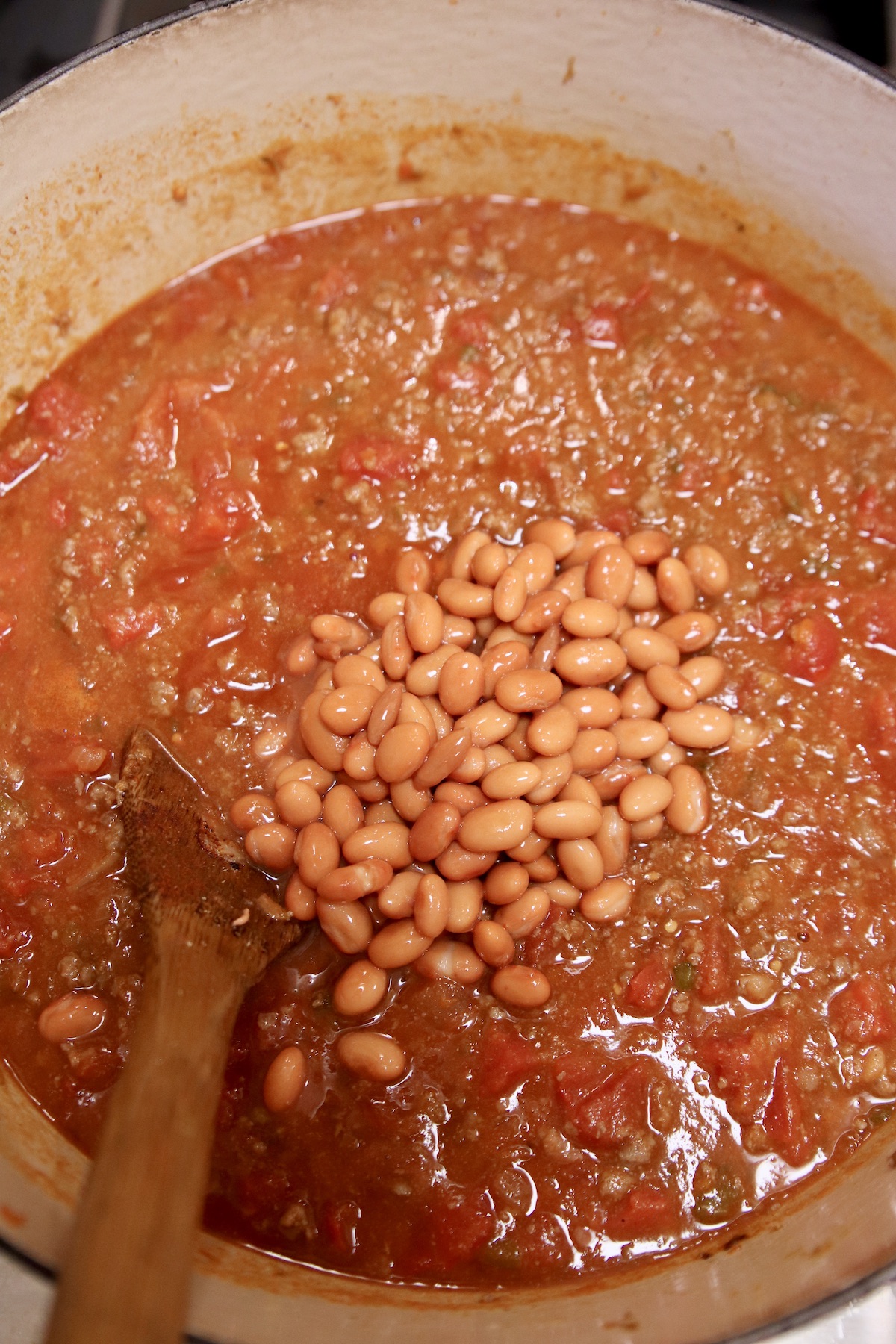 adding pinto beans to chili