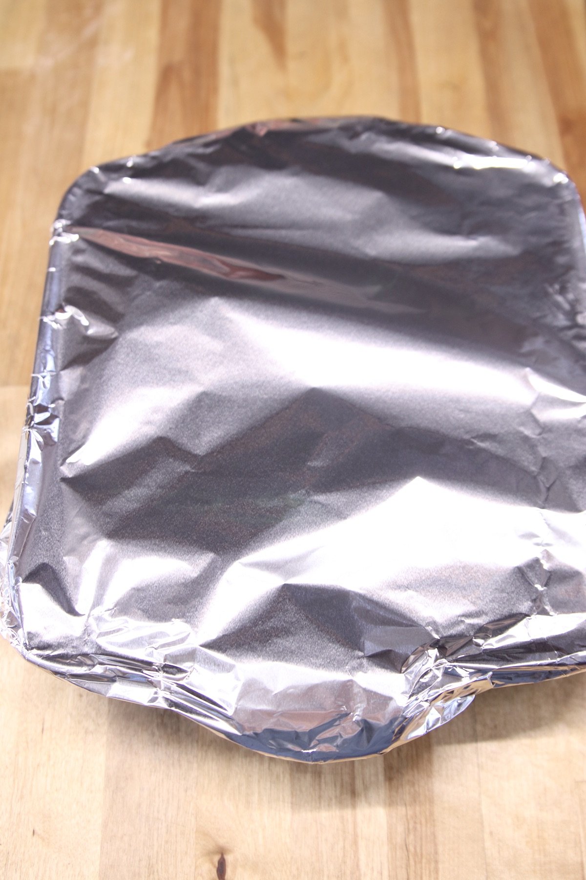 foil covered casserole
