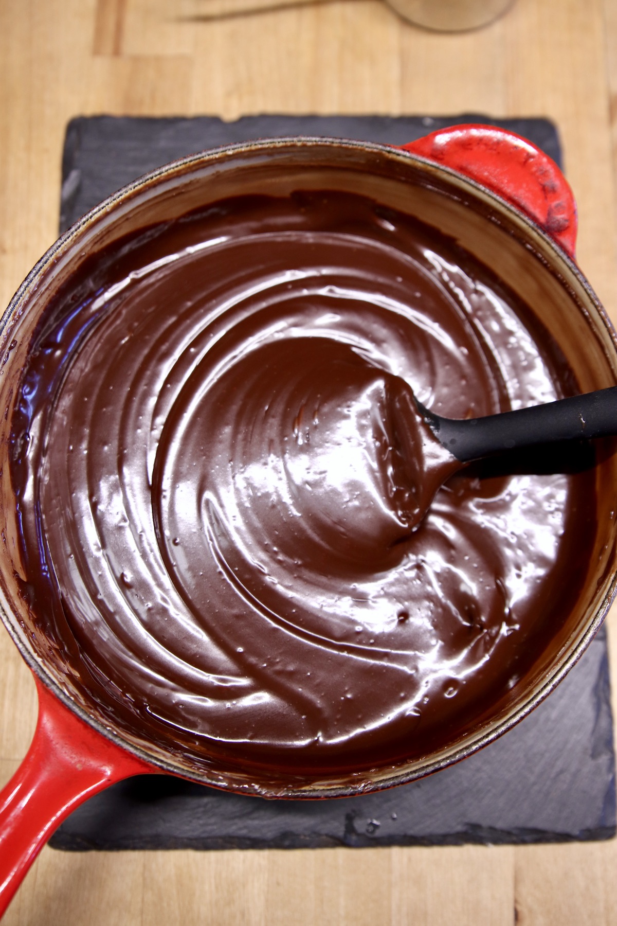 melted chocolate fudge