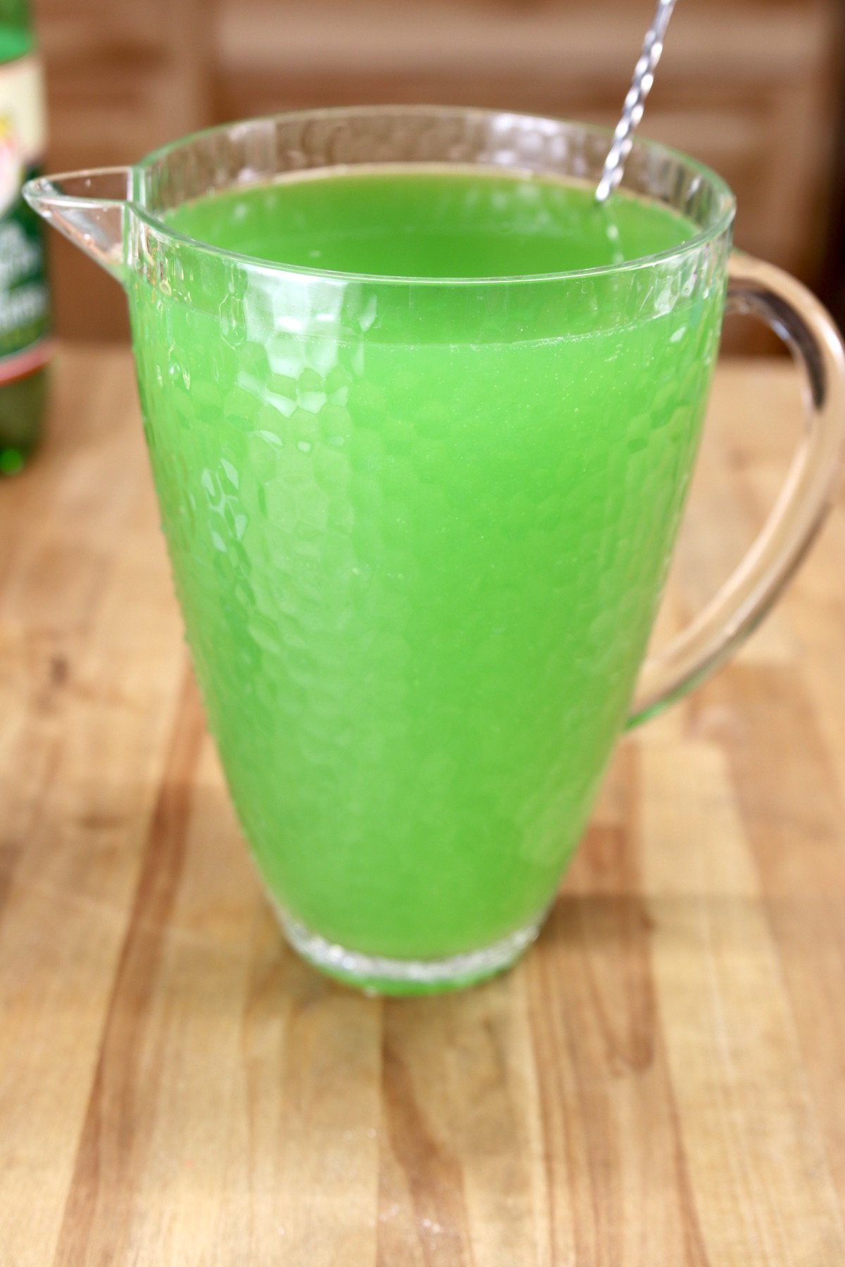 pitcher of green punch