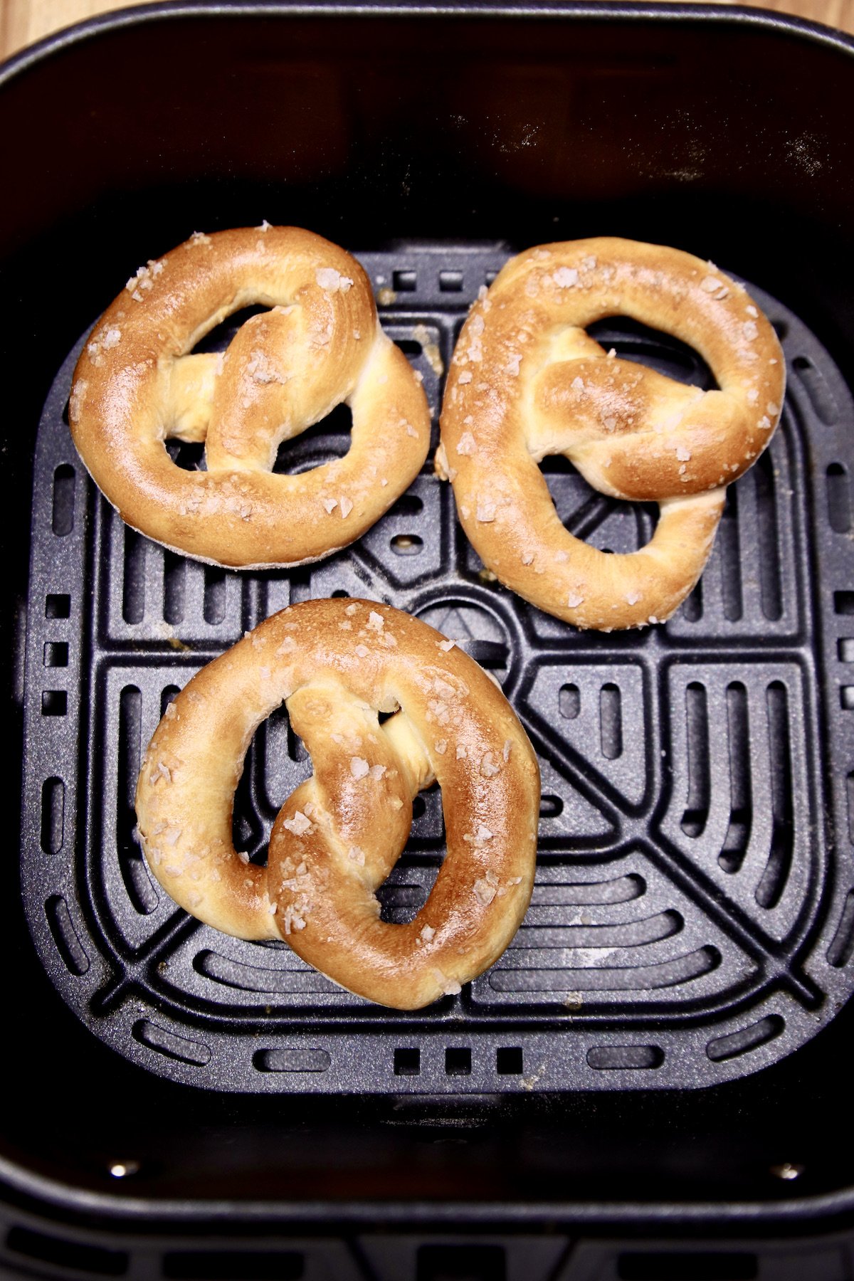 baked pretzels in an air fryer