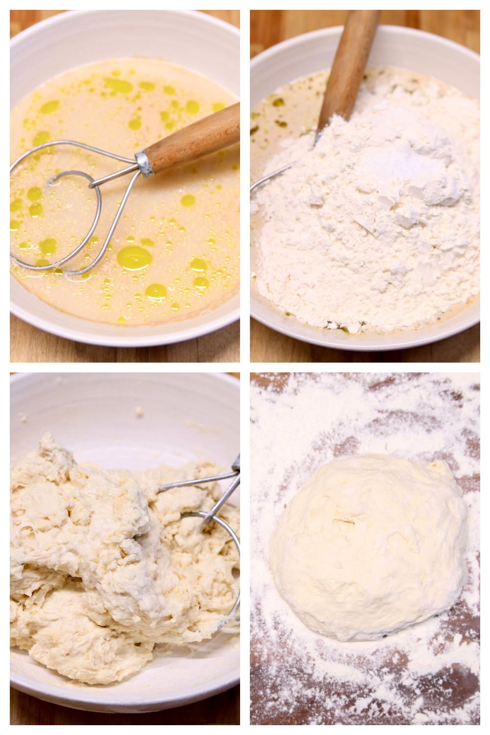 collage making soft pretzel dough