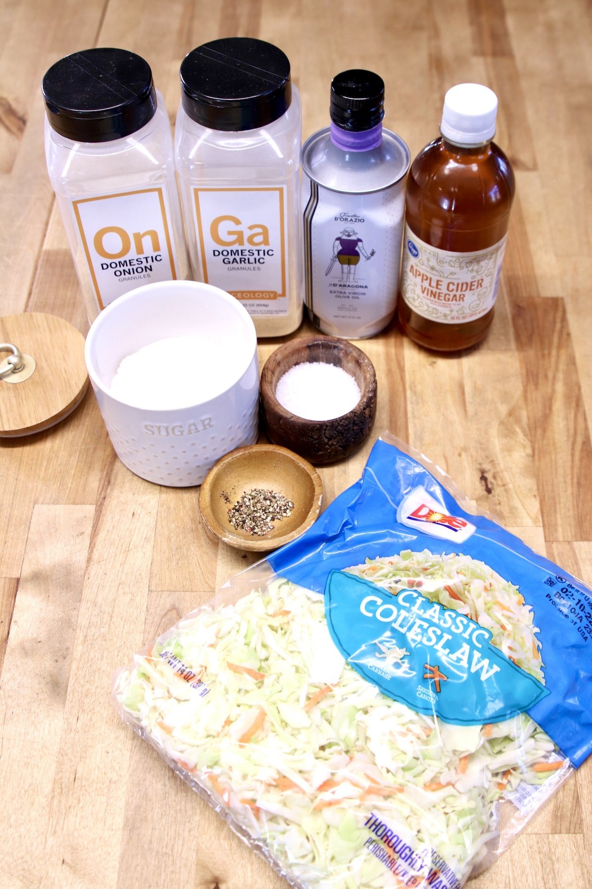 ingredients for no mayo coleslaw