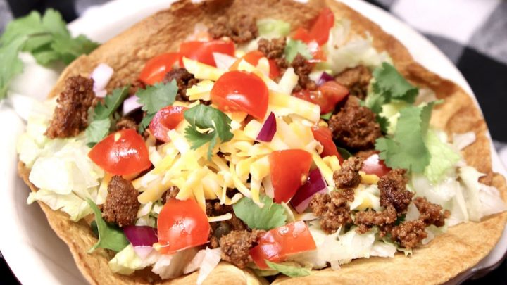 Taco Salad on a plate.