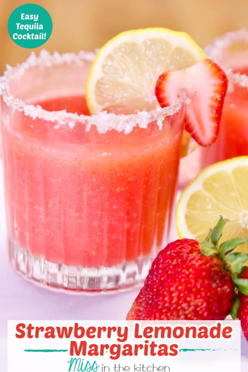 Frozen Strawberry Lemonade Margaritas