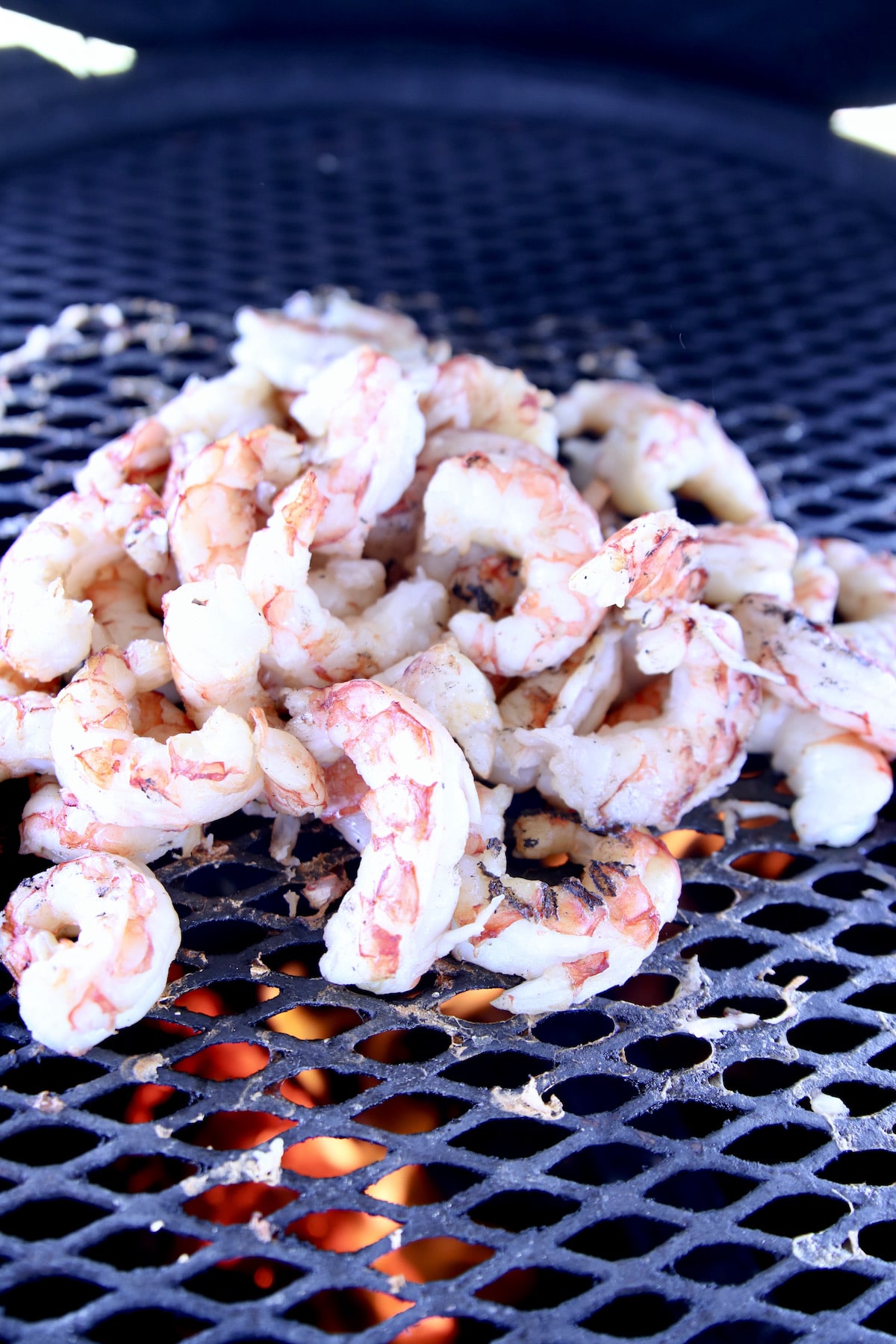 Shrimp on a grill. 