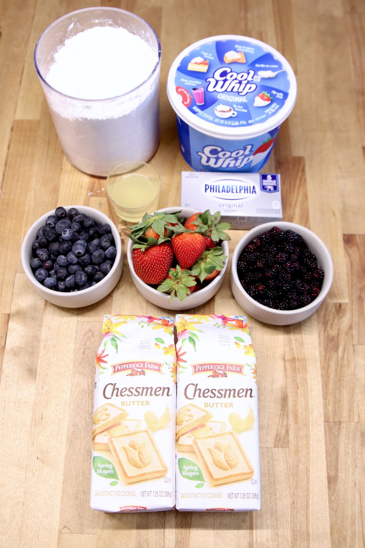 Ingredients for Berry Icebox Cake