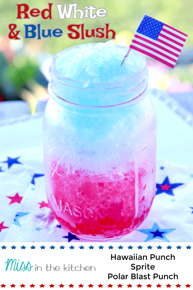 Red White and Blue Slush - text overlay.