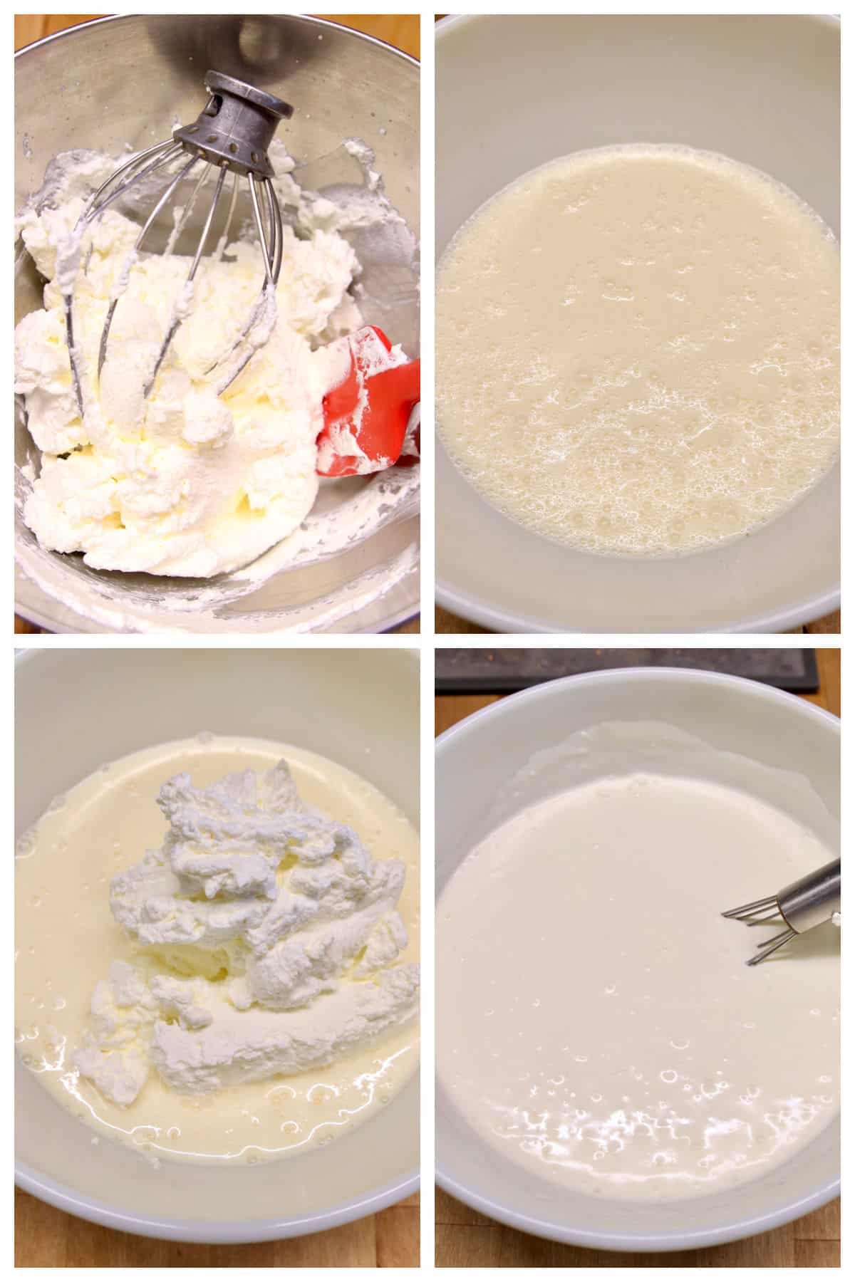 Collage making homemade ice cream.