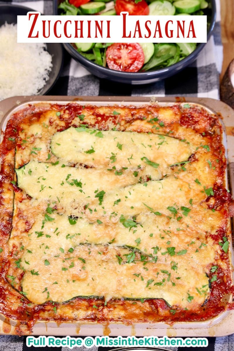 Zucchini Lasagna with text overlay.