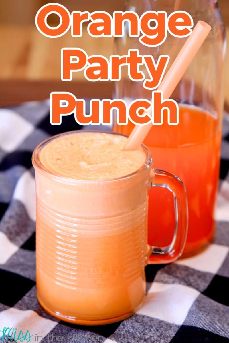 Orange Party Punch in a mug - text overlay.