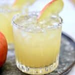 Apple Cider Margarita with apple slice garnish.