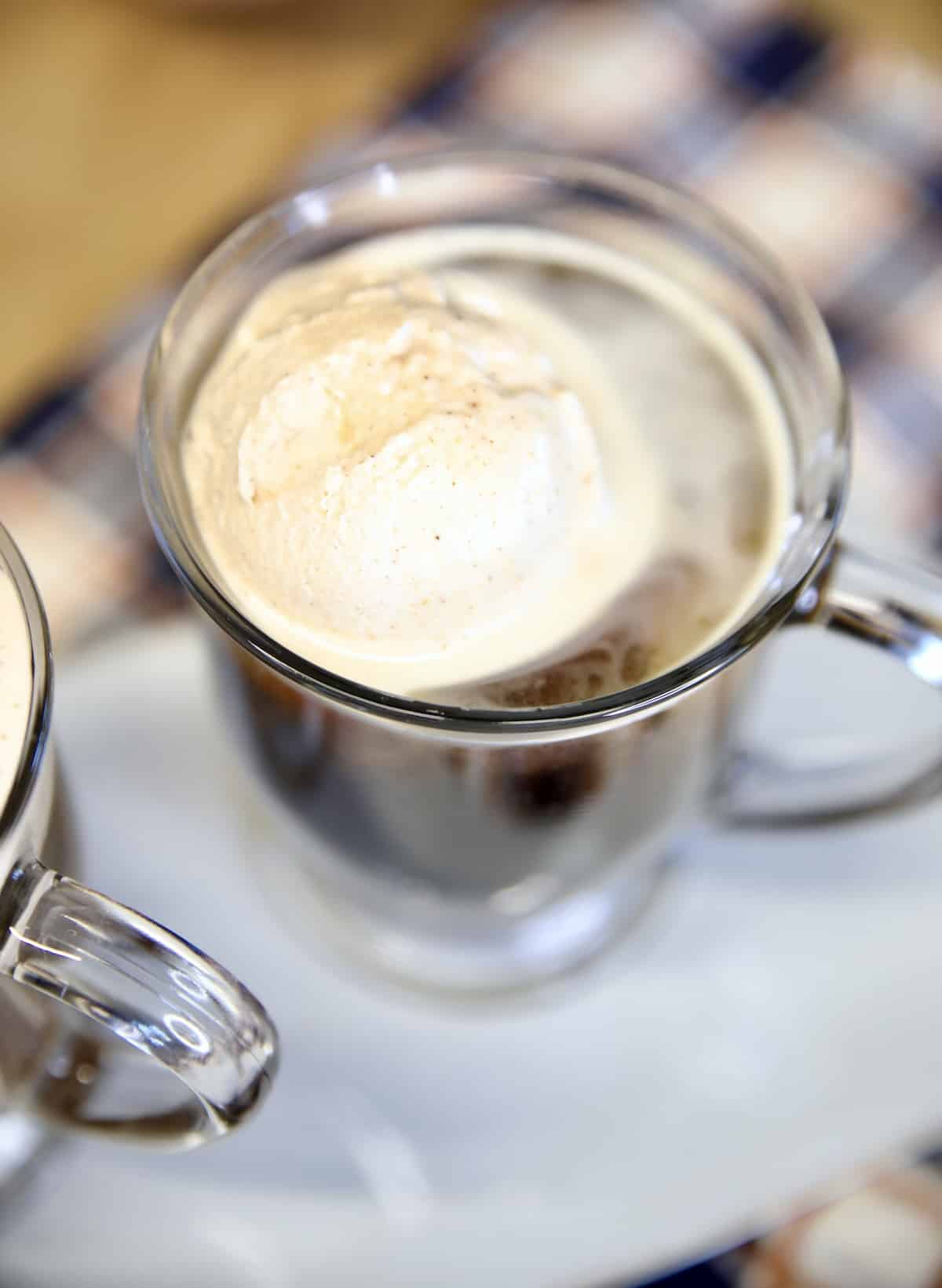 Irish cream coffee cocktail. 