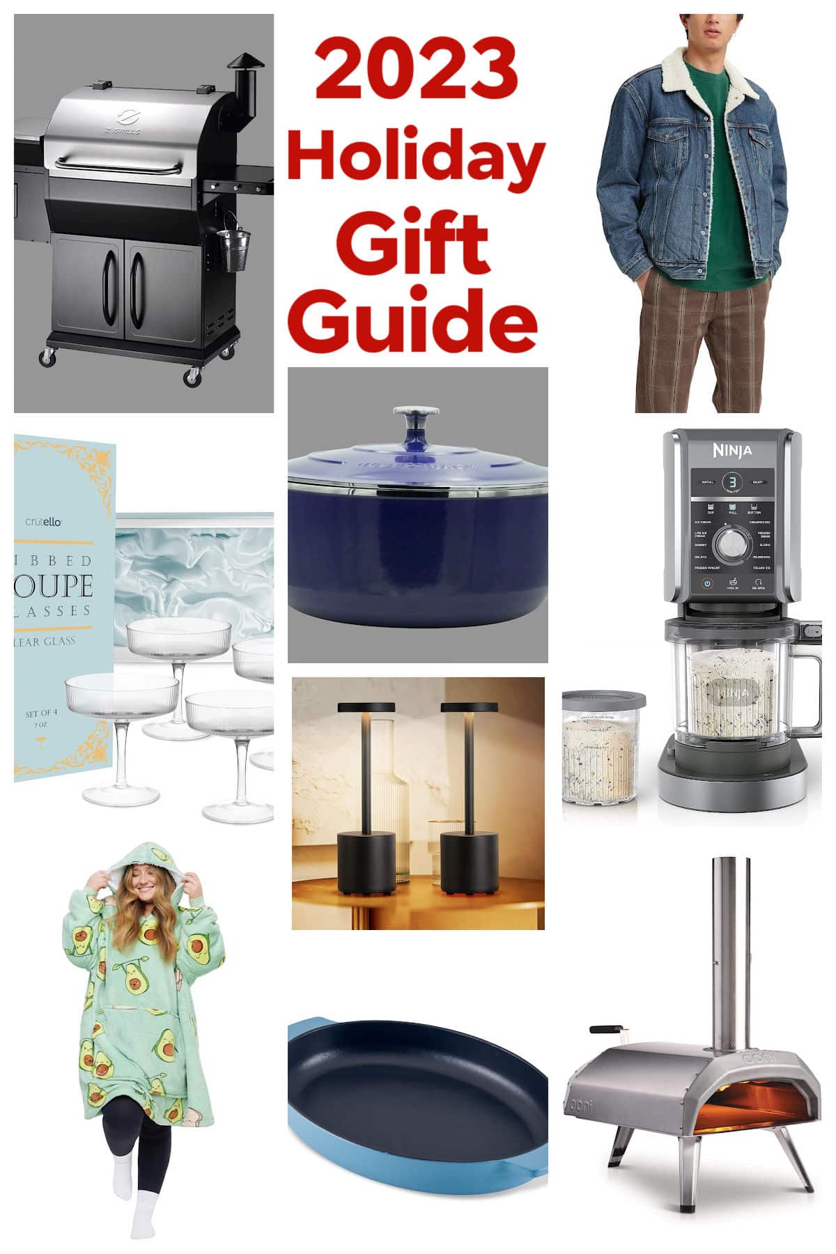 Collage holiday gift guide 2023.