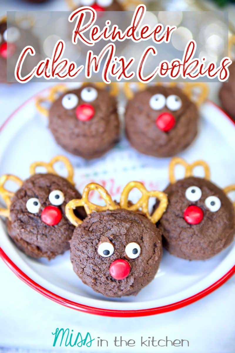 Reindeer Cake Mix Cookies