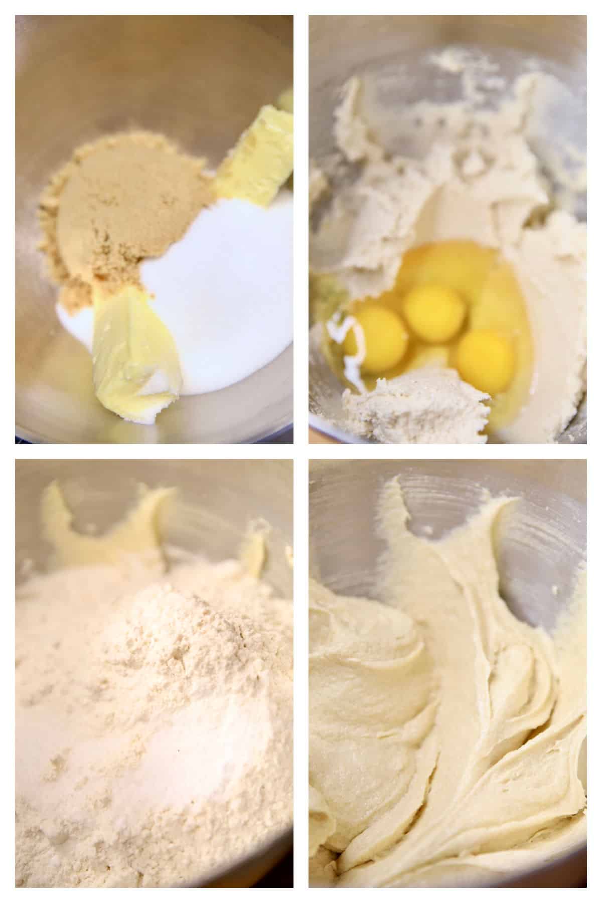 Making cookie dough collage.