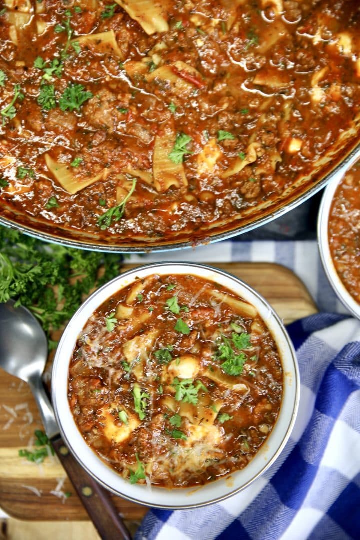 Lasagna Soup - Miss in the Kitchen