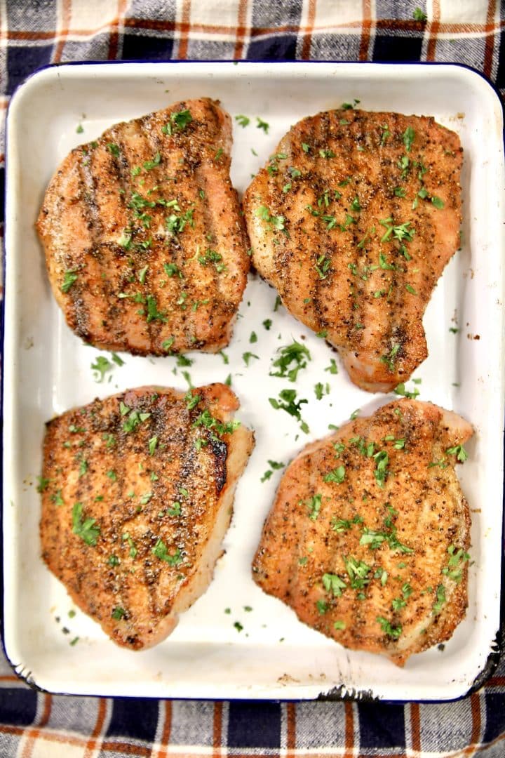 Grilled Pork Chops {with Brown Sugar Rub} - Miss in the Kitchen