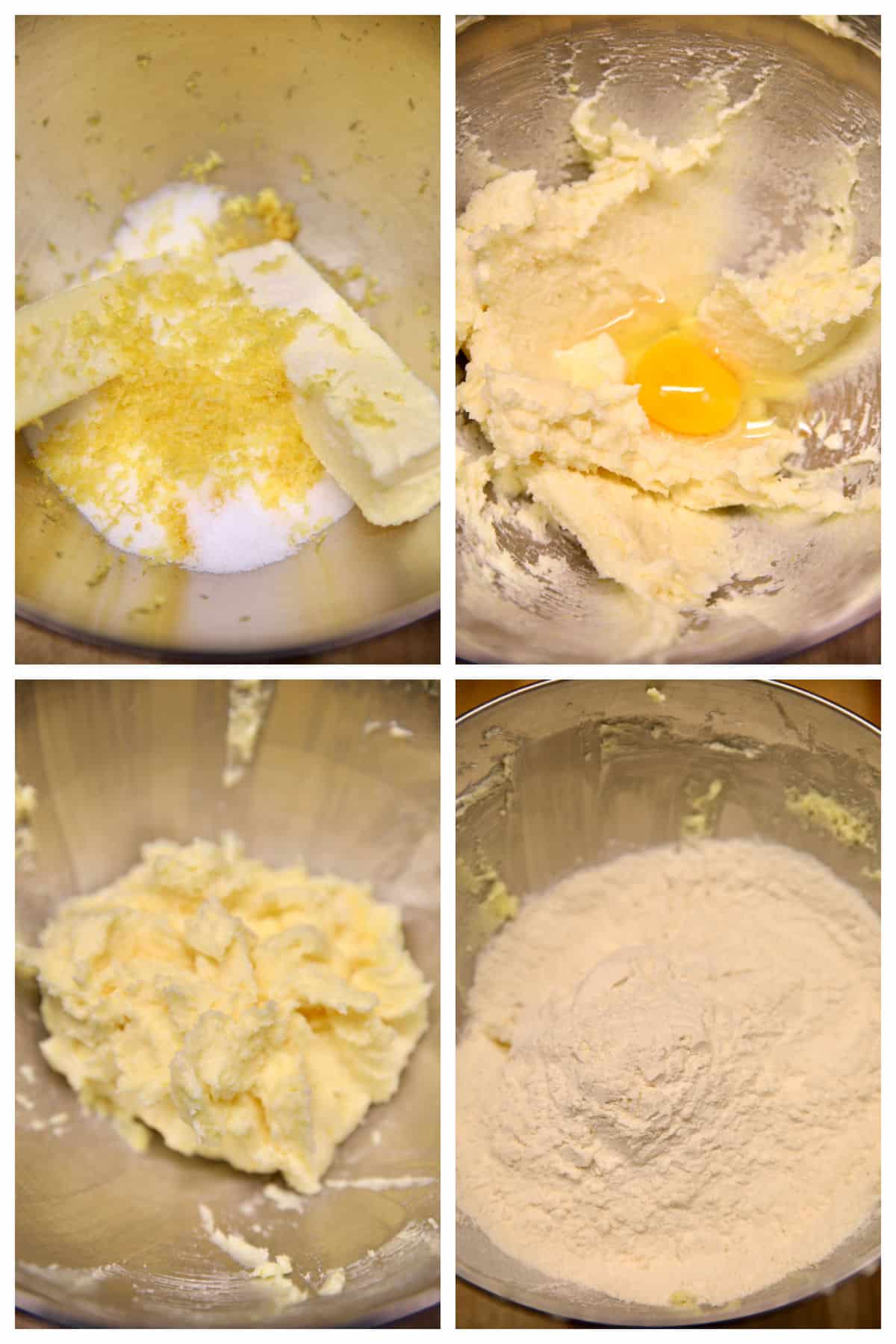 Collage making lemon thumbprint cookie dough.