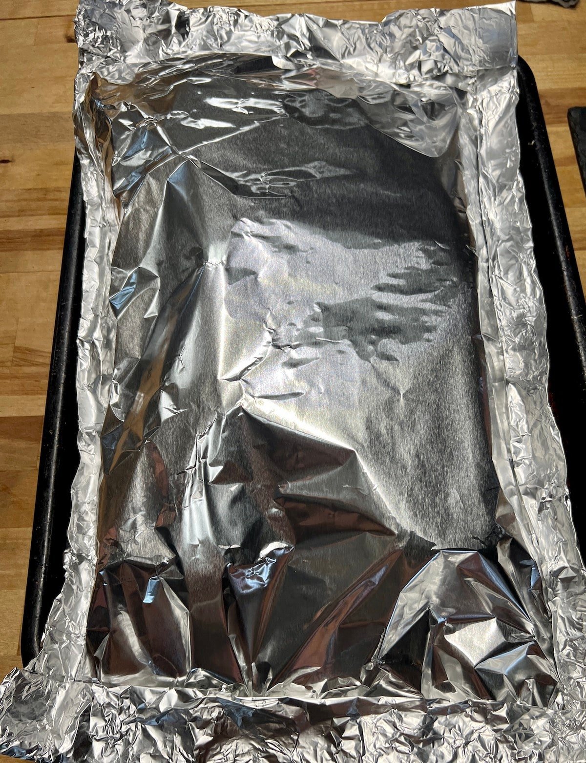 Foil packet of ribs.