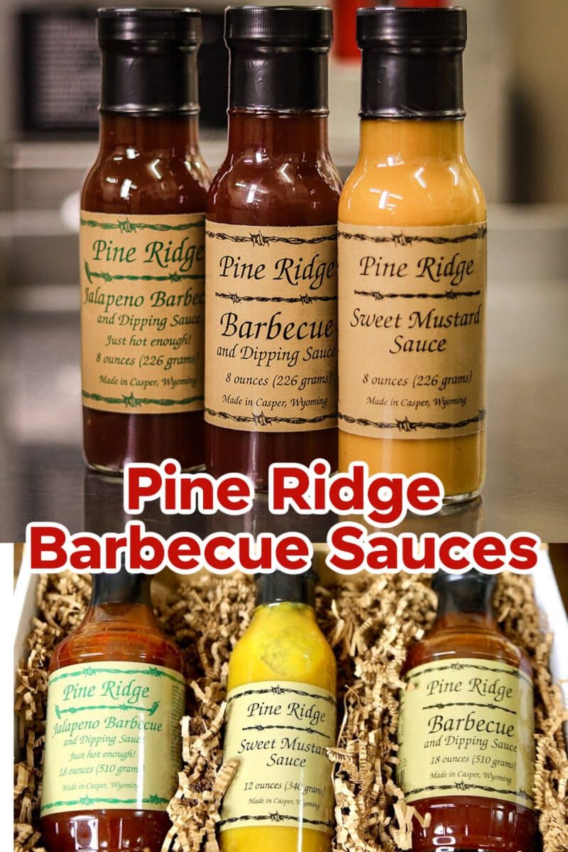Pine Ridge Barbecue and Dipping sauces collage.