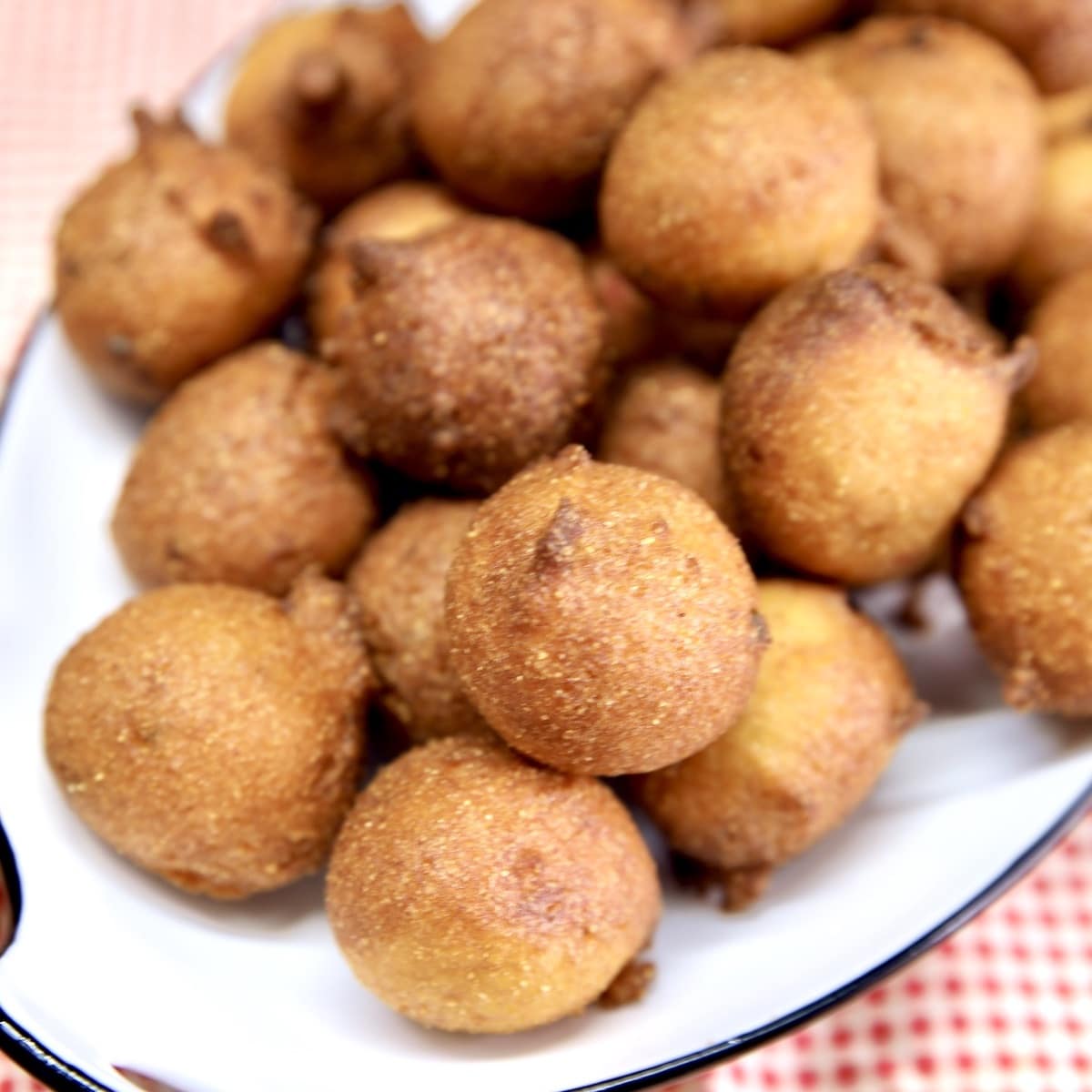Platter of hush puppies.