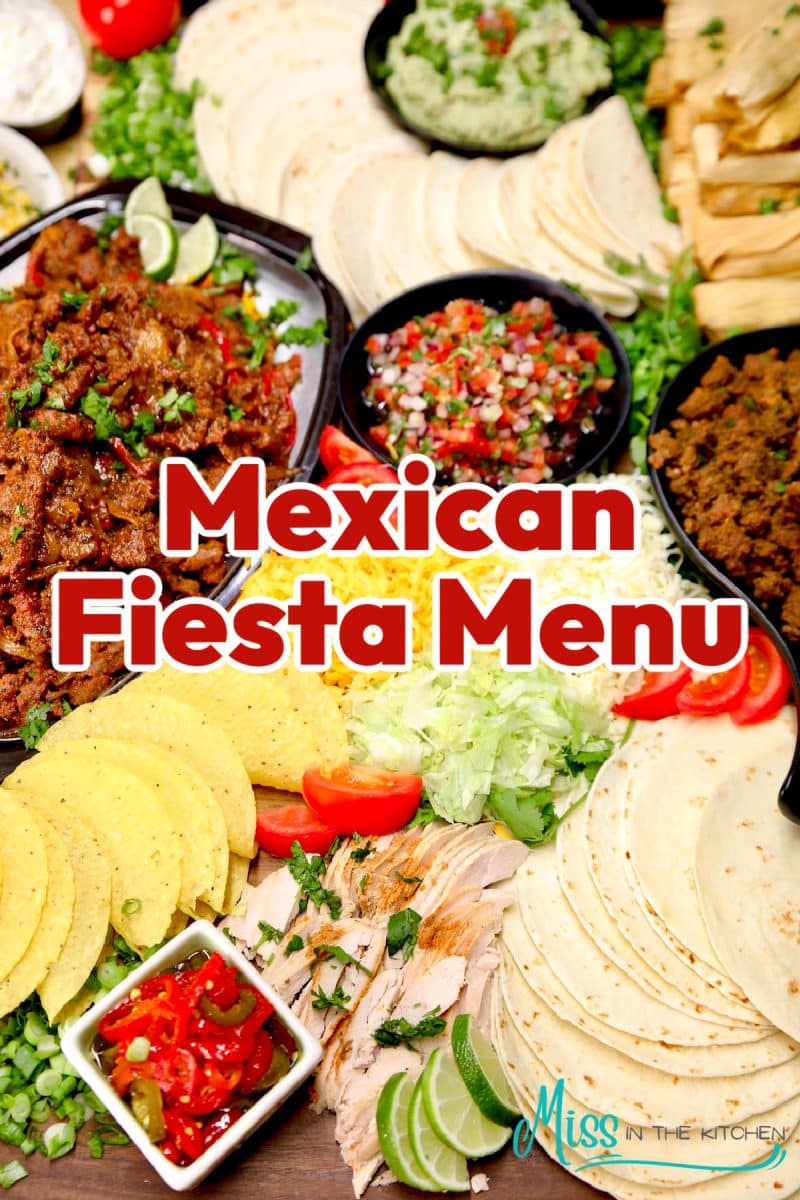 Mexican Fiesta Menu with text overlay.