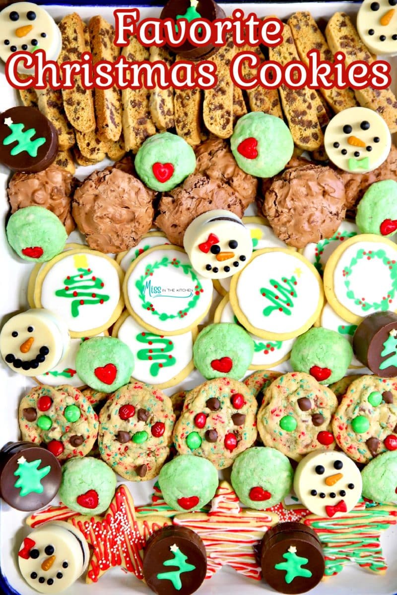 Christmas Cookies on a tray - text overlay.