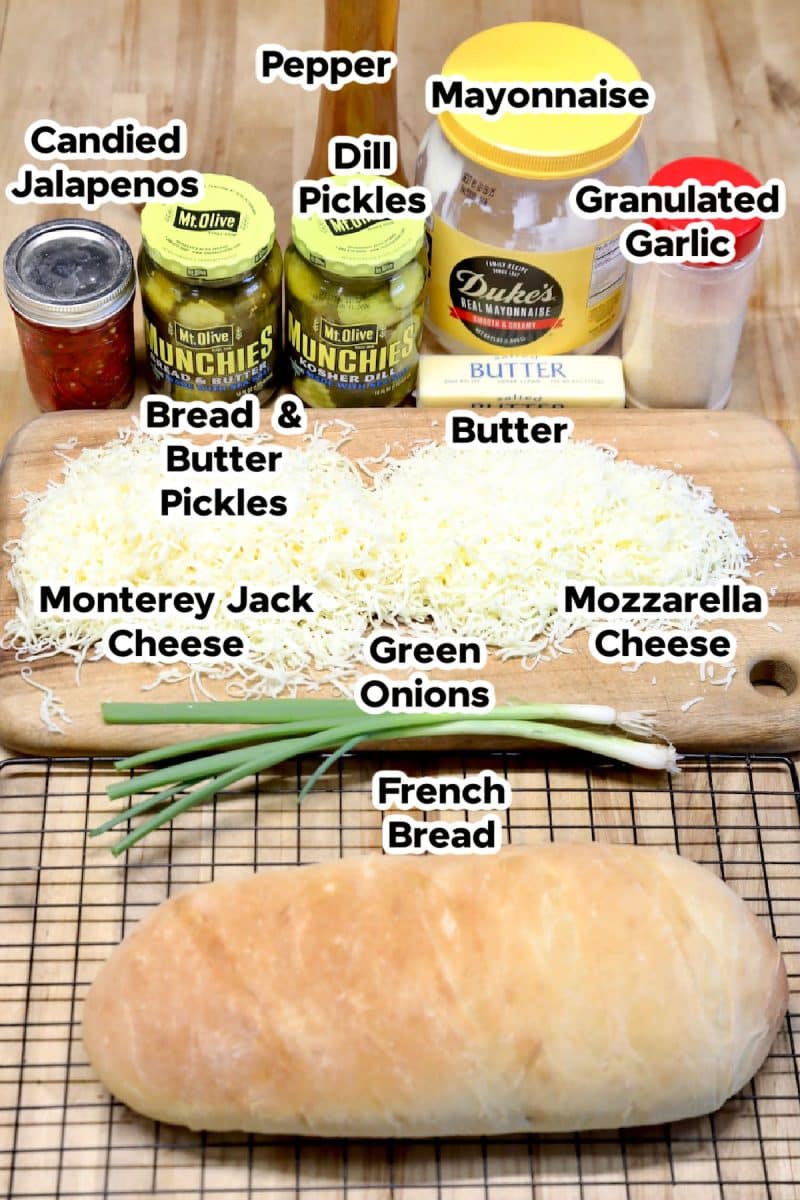Cheesy Pickle Bread (French Bread Pizza Appetizer) - Miss in the Kitchen
