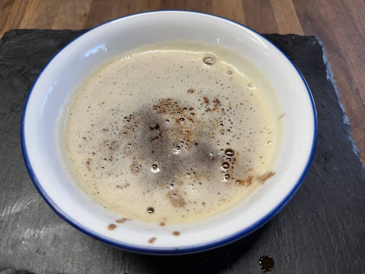 Brown butter in a bowl.