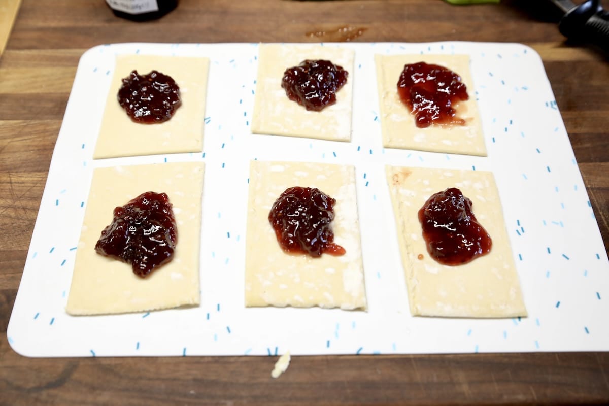 Puff pastry with jam.