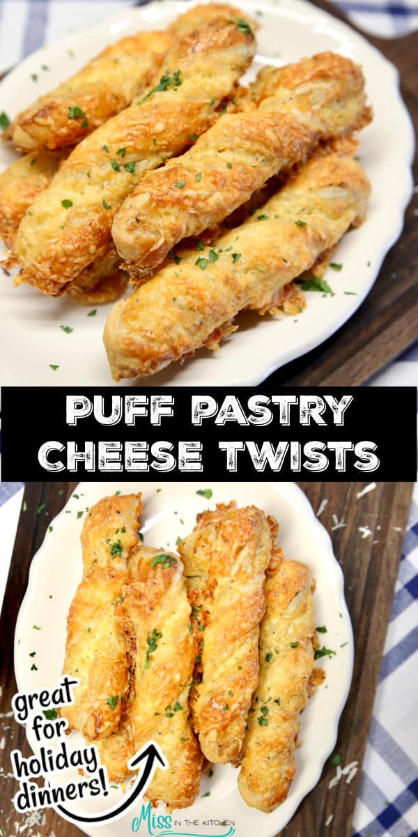Puff pastry twists collage.