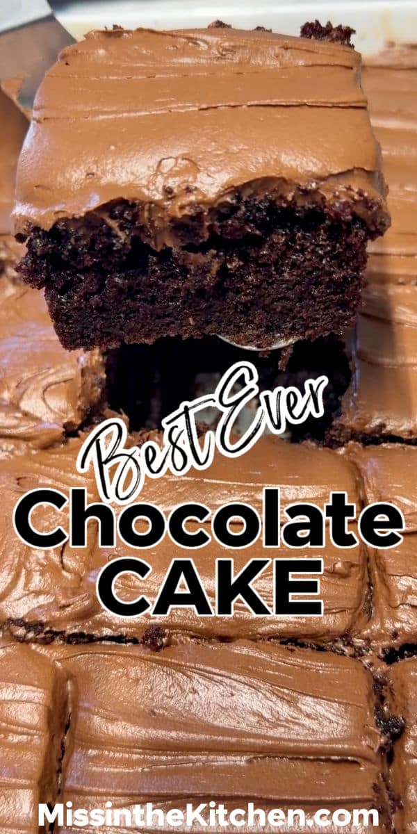 Beat ever chocolate cake with chocolate frosting.