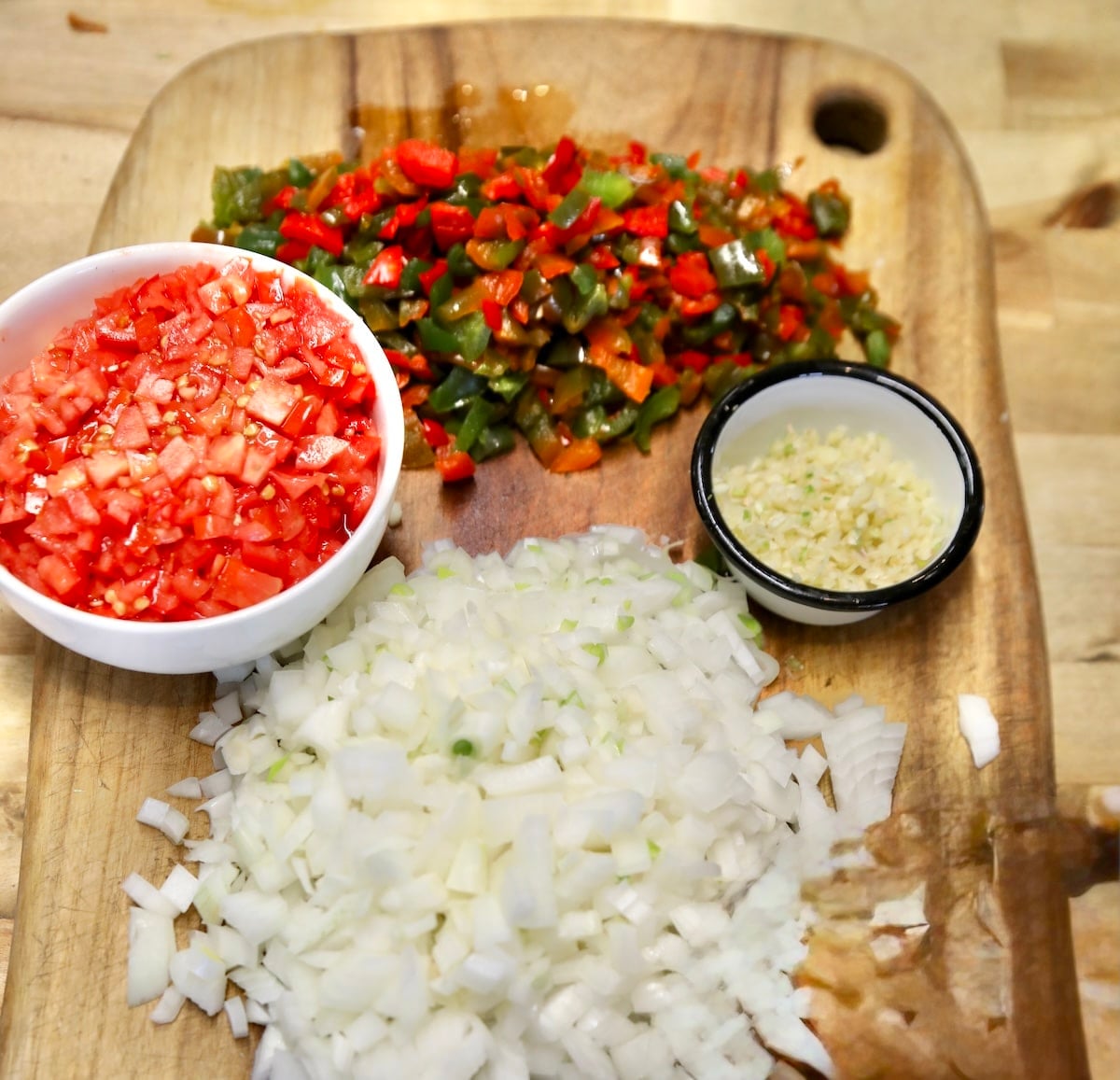 Vegetables for seafood soup.